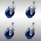 Service Caster 4 Inch SS Solid Polyurethane Wheel Swivel 10mm Threaded Stem Caster Set SCC SCC-SSTS20S414-SPUS-M1015-4 - alternate 1